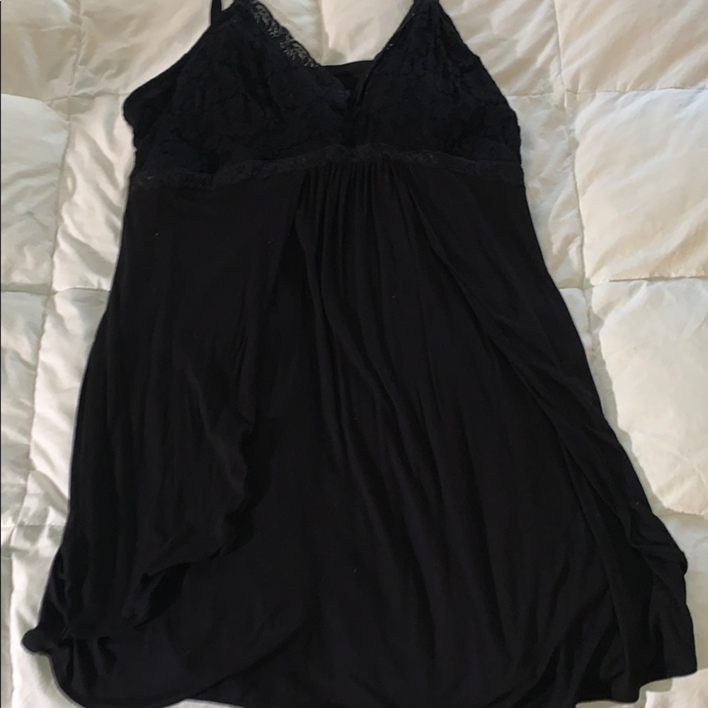 Black lace cami dress